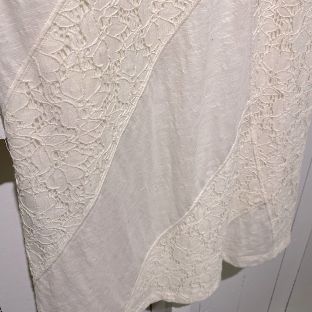 Sahalie Dress White Cotton Lace Women’s Size Petite Medium Shift Dress Casual - Picture 6 of 10